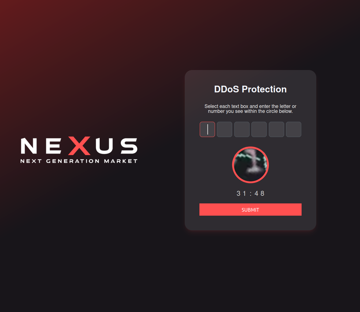 DDoS Protection Screen